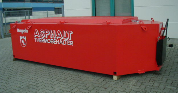 contenedor térmico para reciclaje de asfalto